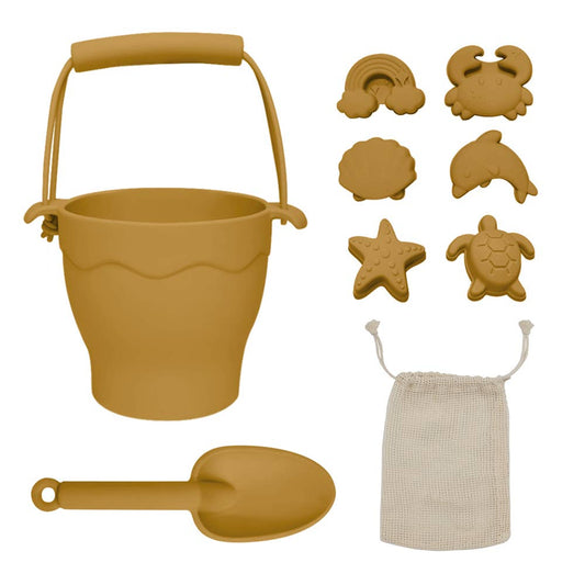 Silicone 8pc Bucket & Spade Set - Sunshine