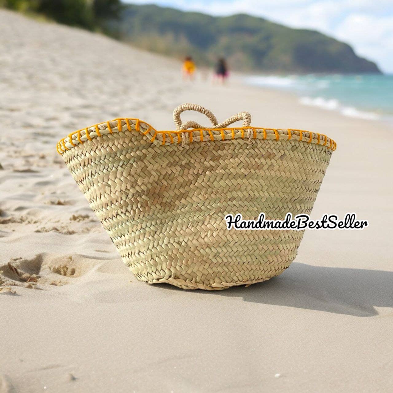 Lemoni Straw Beach Bag