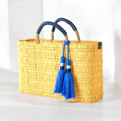 Market Reed Woven Baskets – Crafted from Palm Leaf