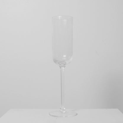 Champagne Glasses Ribbed -Atticus