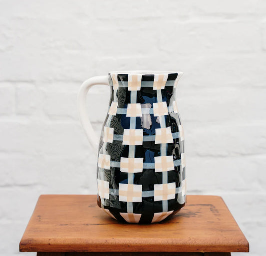 Jug Gingham Black and Beige