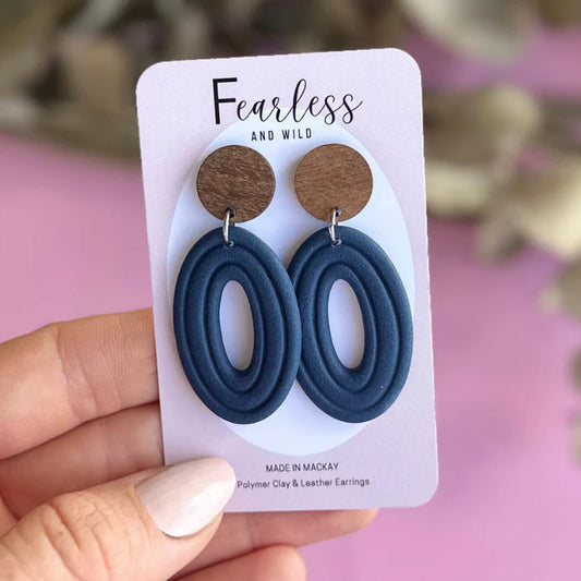 Riley Navy Earrings