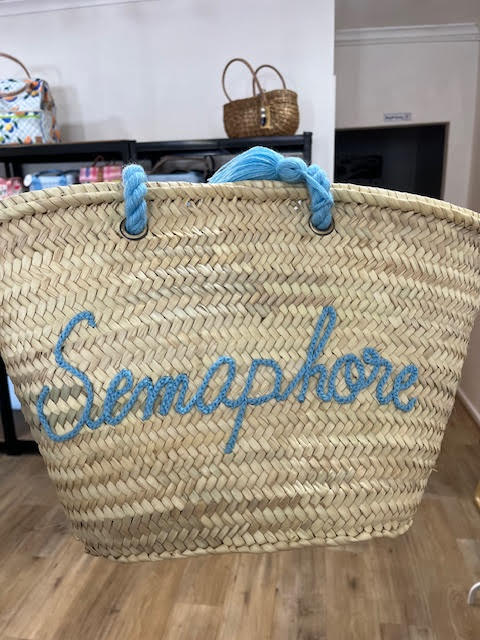 Straw Basket Bag Tassels - Semaphore